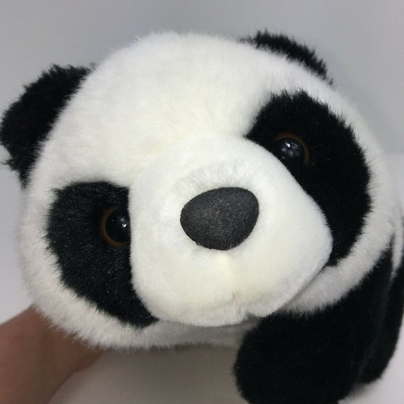 Panda Bear Plush Stuffed Animal 10" Black White Baby Standing Forest Animals - Picture 7 of 12